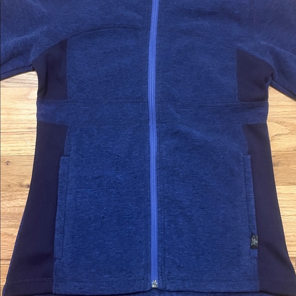 Prana Deep Blue Heavy Hooded Zip Up Sweater Soft Fleece Lined Womens Size XS - Picture 4 of 9
